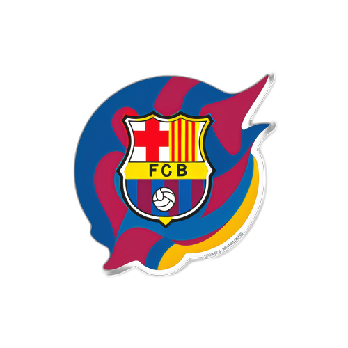 바르셀로나와 레반테의 경기 매치를 상징하는 스티커 디자인