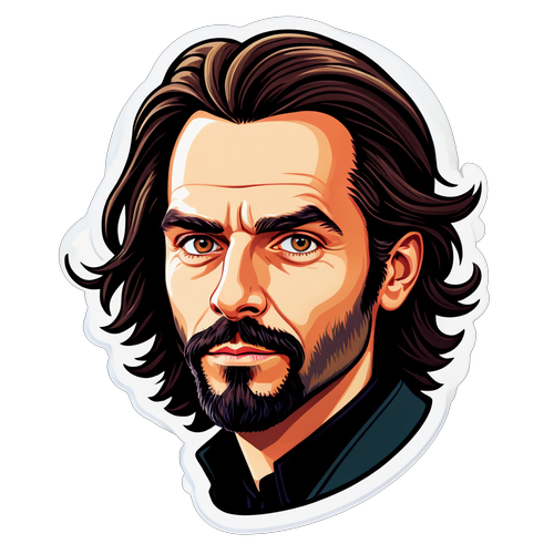 Feiere das schauspielerische Talent von Oliver Mommsen mit diesem kreativen Porträt-Sticker!