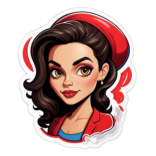 Portrait caricatural de Raquel Garrido