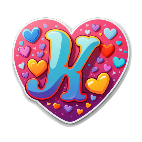 Amor em Cores: O Sticker 'K' que Vai Derreter seu Coração!