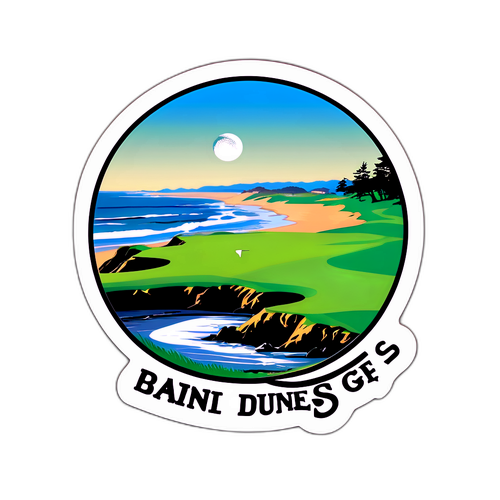 Scenic Sticker of Bandon Dunes Golf Course
