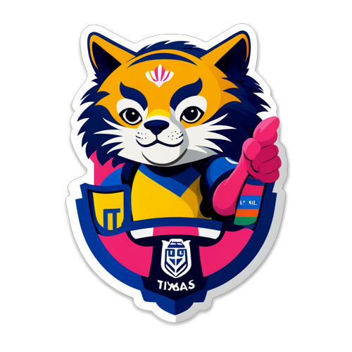 Diseño de una pegatina celebrando el clásico de Liga MX entre Rayadas y Tigres Femenil