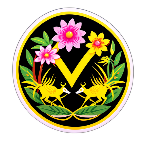 Interpretasi Kreatif Logo Maybank dengan Flora Tempatan Malaysia