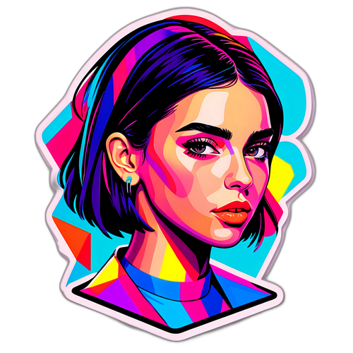 Portrait abstrait de Dua Lipa
