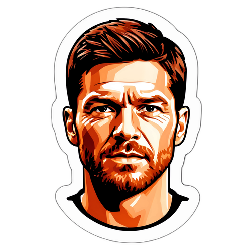Sticker av Xabi Alonso med taktisk spelplan
