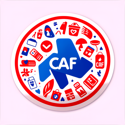 Autocollant stylisé du logo de la CAF