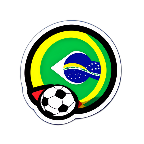 Sticker simbolizando el Brasileirao con un balón de fútbol