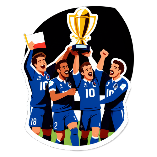 Embarquez Ensemble Vers la Victoire: Le Sticker Qui Célébre Votre Passion pour l'Équipe de France!