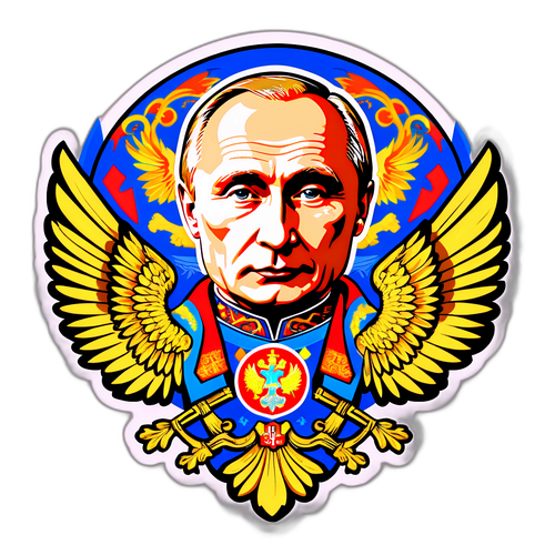 Adesivo Artistico con Putin e Cultura Russa
