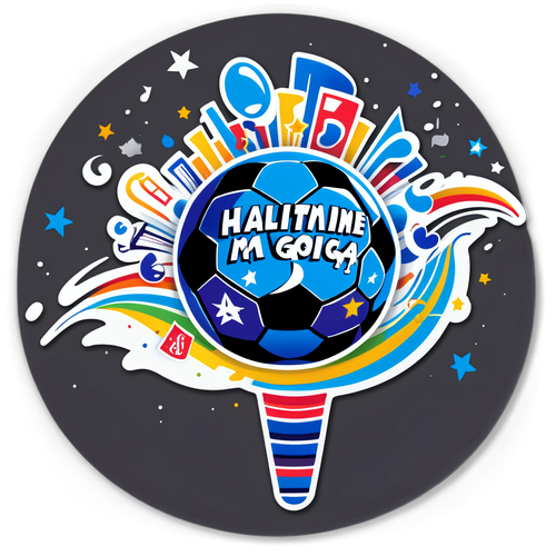 Halftime Magic Football Sticker