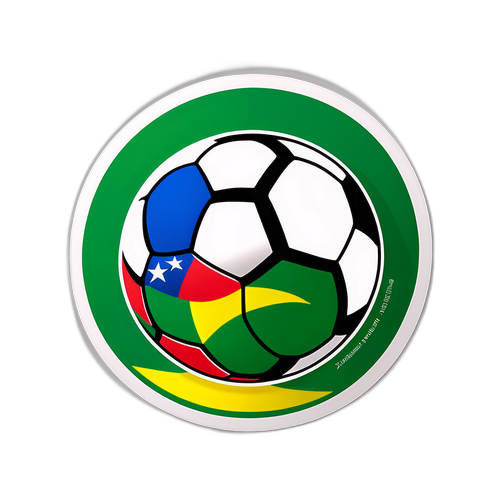 Ilustración divertida de un balón de fútbol representando el partido Panamá - Jamaica