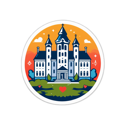 Ilustracja logo Sanatorium Miłości z romantycznymi elementami