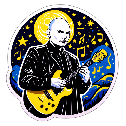 Surreal Billy Corgan Sticker