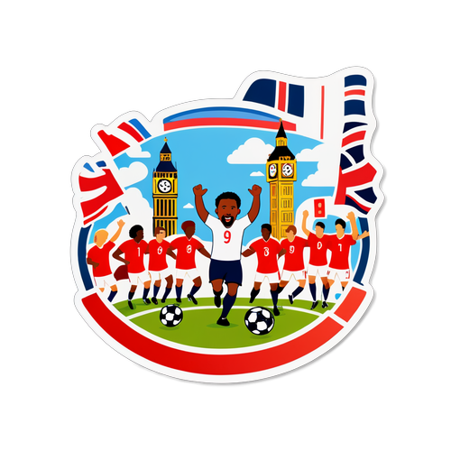 Keghairahan Bola Sepak England: Sticker Penuh Semangat Penuh Kecintaan!