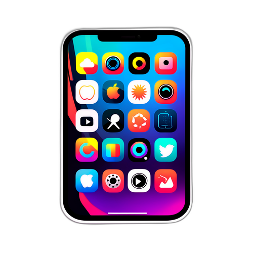 Sticker a tema tecnologico rappresentante iOS 26