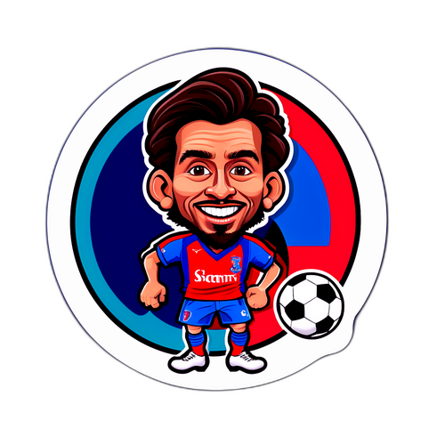 Karikatur af Shelbourn F.C. spiller