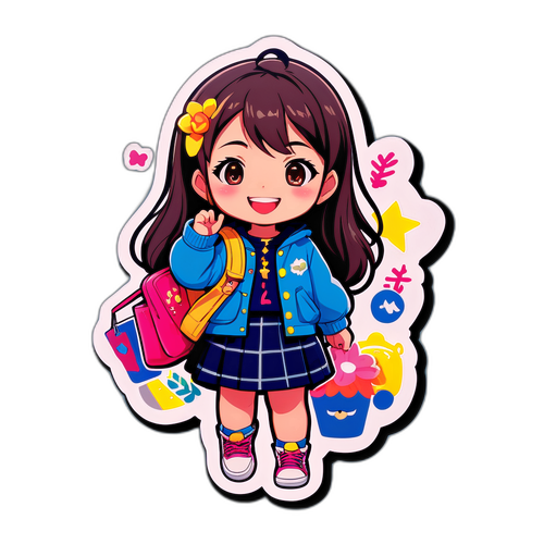 明るいナホ・スズキの魅力を引き出すステッカー