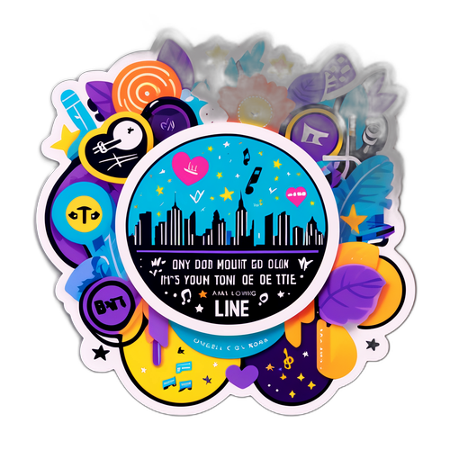 Sticker Terinspirasi BTS dengan Lirik
