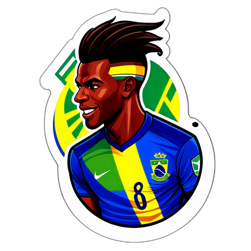 Stiker Vinícius Júnior yang Berwarna-warni