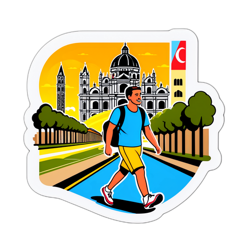 มอนซ่ากำลังเดินเล่นในเมือง