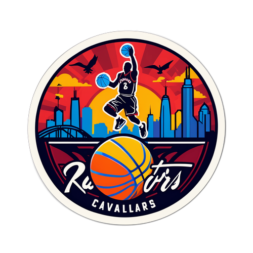 Raptors vs Cavaliers Basketball Sticker