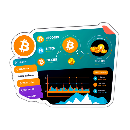 Utbildande Bitcoin-kurs klistermärke med infografik