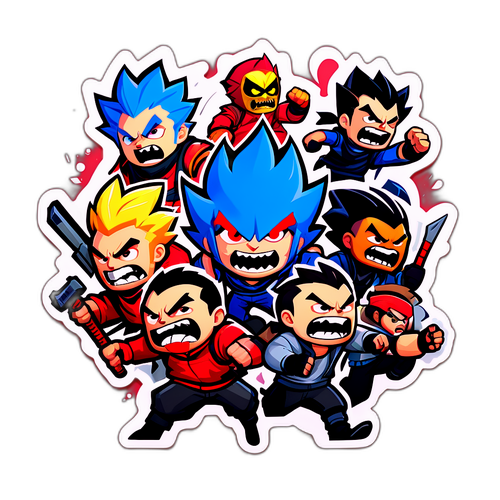 ภาพตัวละครจากเกม Riot ที่อยู่ในท่าทางดุดัน