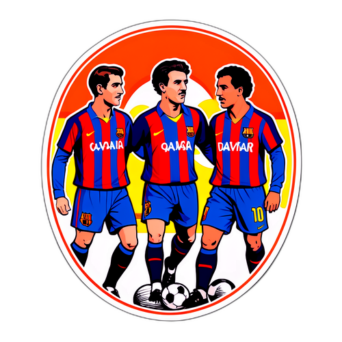 Retro klistermärke av Barcelona mot Valencia matcher