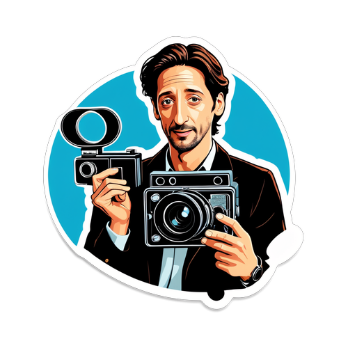 Adrien Brody filmsztár illusztráció