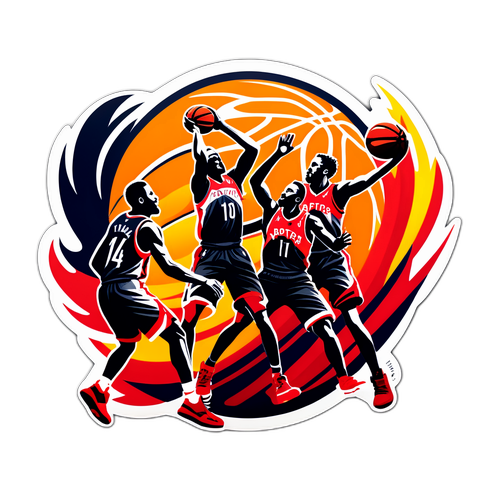 Scena di Basket con i Raptors