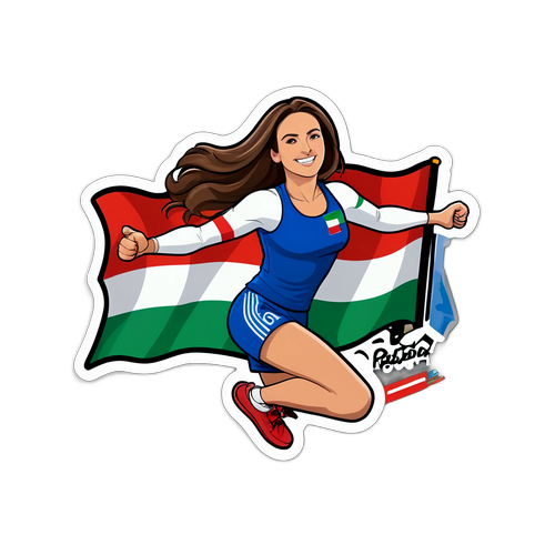 Giorgia Meloni w dynamicznej pozie