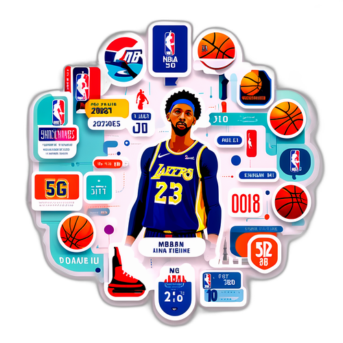 Infographic na Sticker ng NBA Milestones