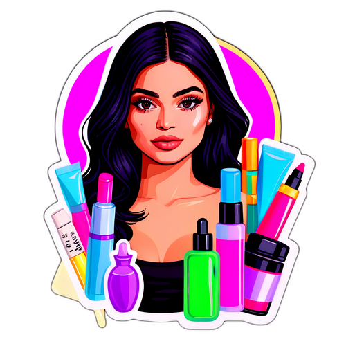 Színes matrica Kylie Jenner stílusában