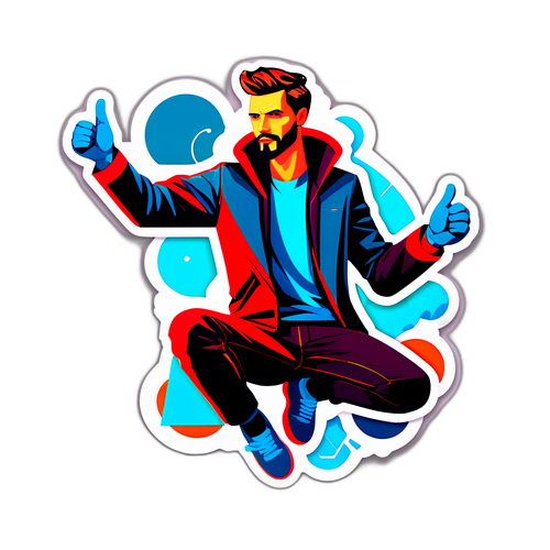 Stilig og moderne klistremerke av Aleksander Borgersen