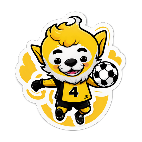 Stiker Kartun Lucu Maskot Elfsborg