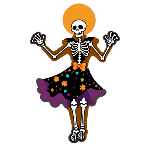 Festlig Halloween Skelet Danser