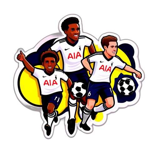 Hình dán hoạt hình ngộ nghĩnh của các cầu thủ Tottenham