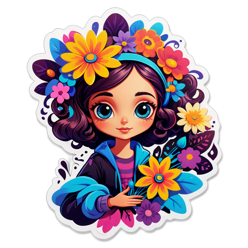 Sticker artistic cu Antonia