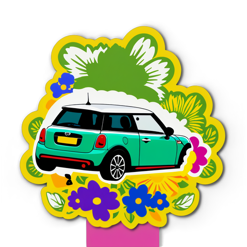 Kör Grönt! Färgglad Mini Cooper E med Blommor | Helt Ny Design!