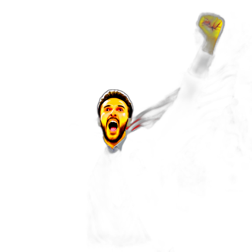 ה fan של מילאנו מעודד את הקבוצה