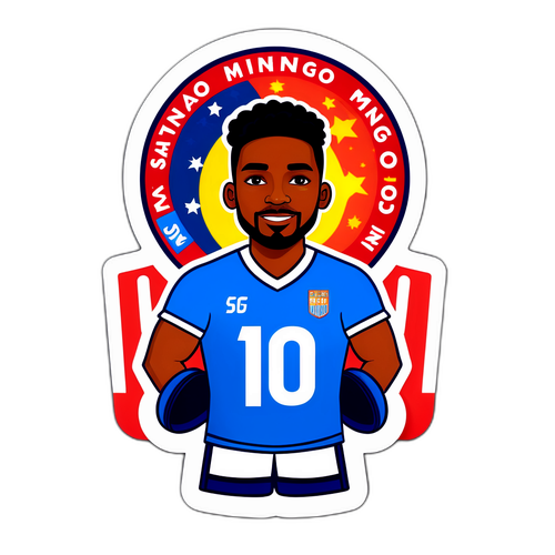 Adesivo de Santiago Mingo com Camisa de Time