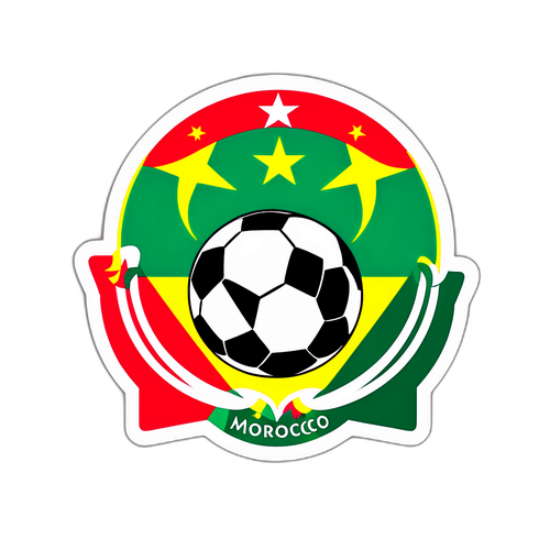 Stiker Bola Sepak Morocco vs Senegal