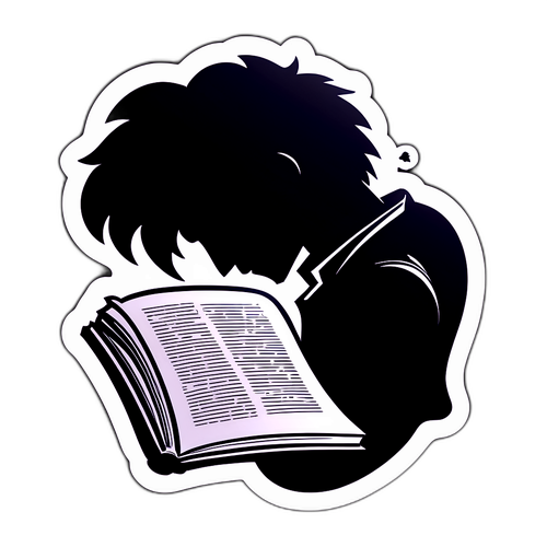 哲学的なデザインの本の影を反映するシルエット