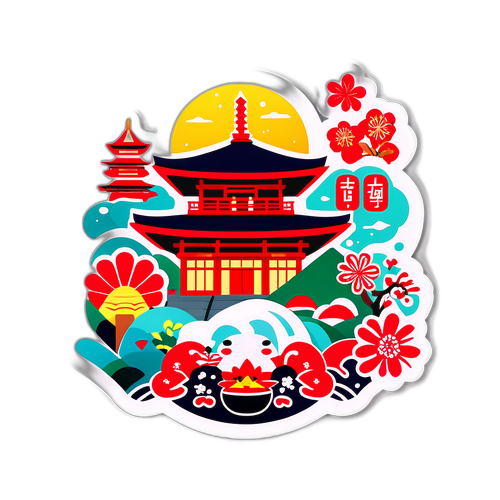 日本の祝日のカラフルなイラスト