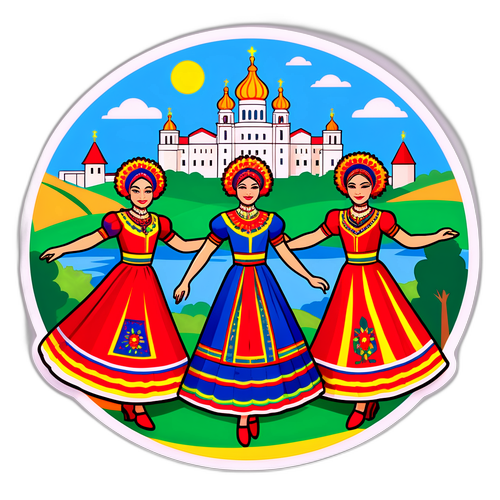 Kunstnerisk fremstilling av Moldovas tradisjonelle dans