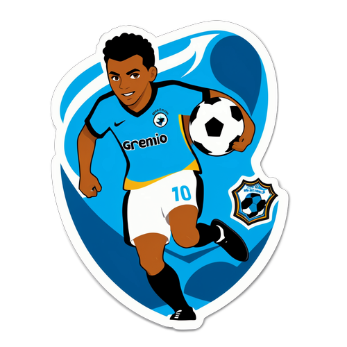 A sticker do Grêmio Novorizontino, simbolizando a essência do futebol