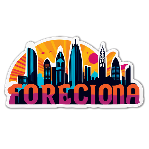 Forever Barcelona Skyline Sticker