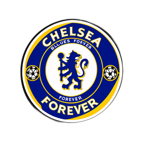 Sticker für Chelsea mit Vereinslogo und Slogan 'Blues Forever'
