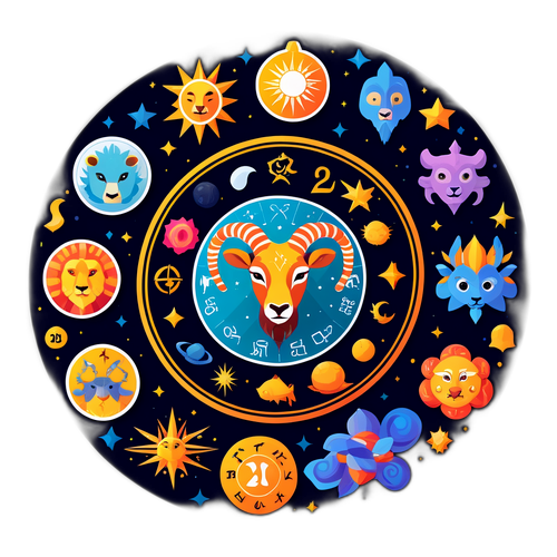 Astrologisk illustration med stjärntecken för vecka 28, 2025