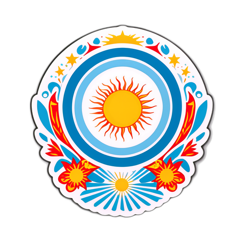Vibrant Argentinian Flag Illustrasjon
